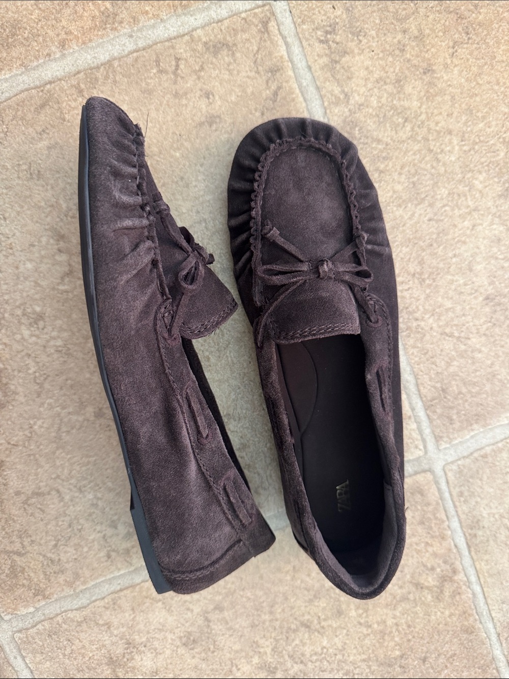 Zara Split Suede Loafers 8